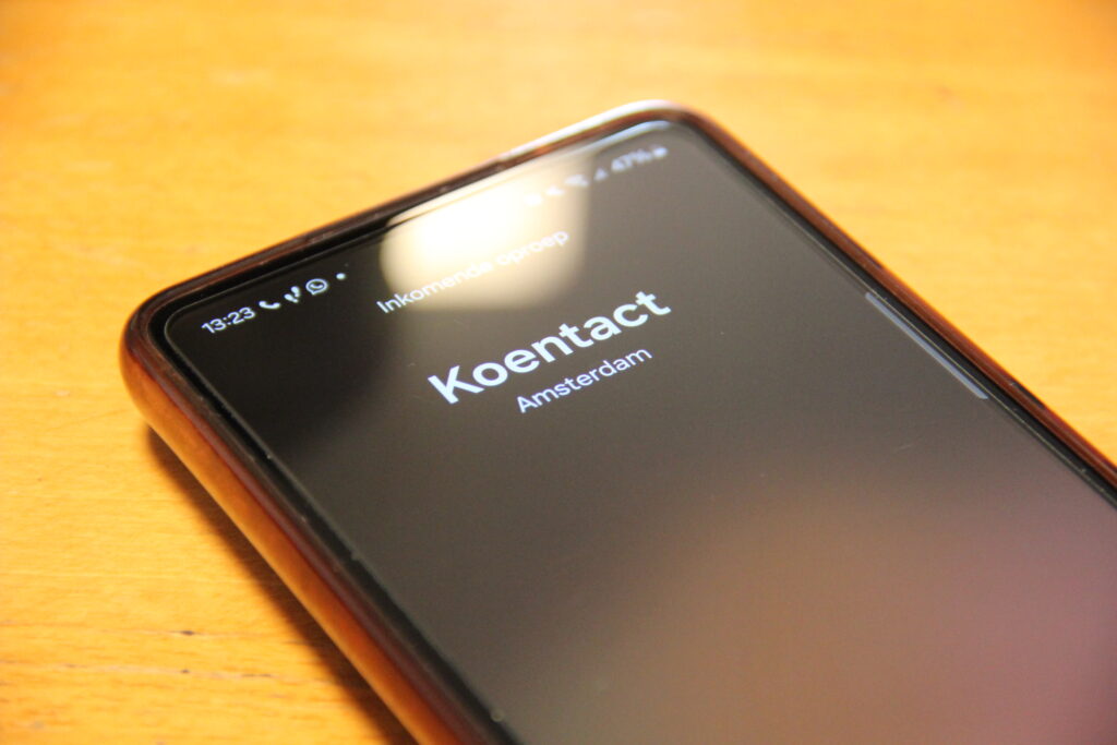 a call from Koentact showing on a phone